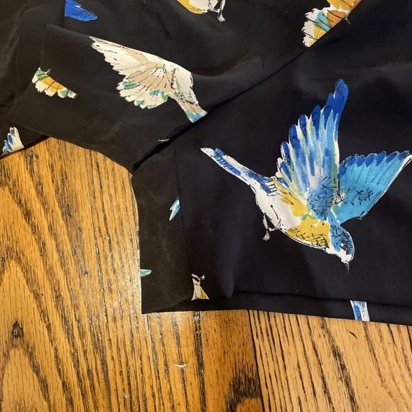 NWT Womans ZARA Tropical Print Shorts Baggy Parrot Size L - Picture 8 of 16